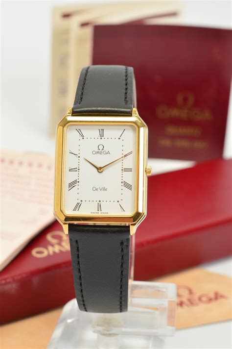 omega ladies de ville watches|Omega De Ville rectangular watches.